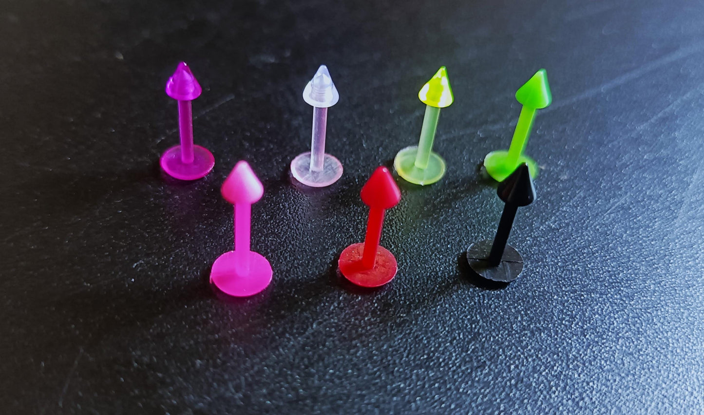 Piercing Labret, en plastique souple pour lèvre et oreilles à l'unité