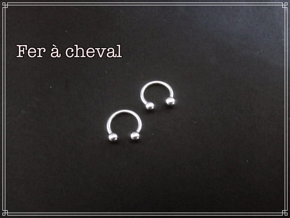 Anneau Fer a cheval à l'unité en Acier chirurgical 316L.