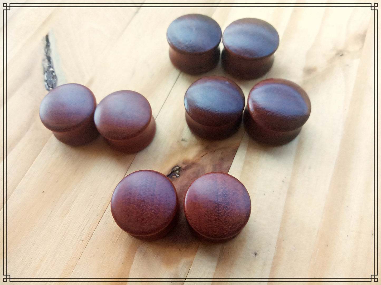 Ecarteur oreille plug en bois type 02 à l'unité