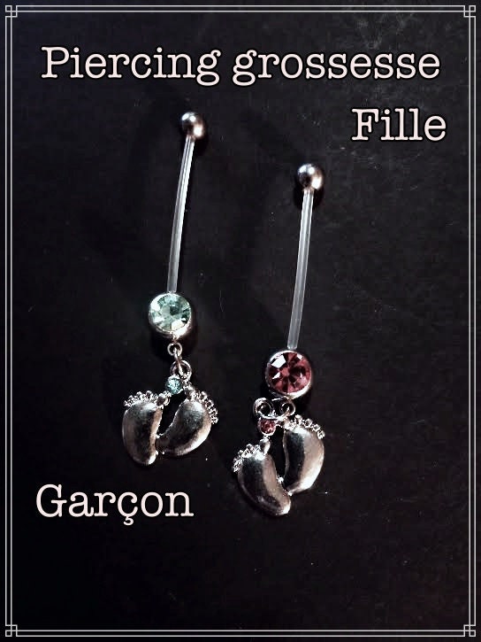 Piercing nombril pour femme enceinte . a l'unité