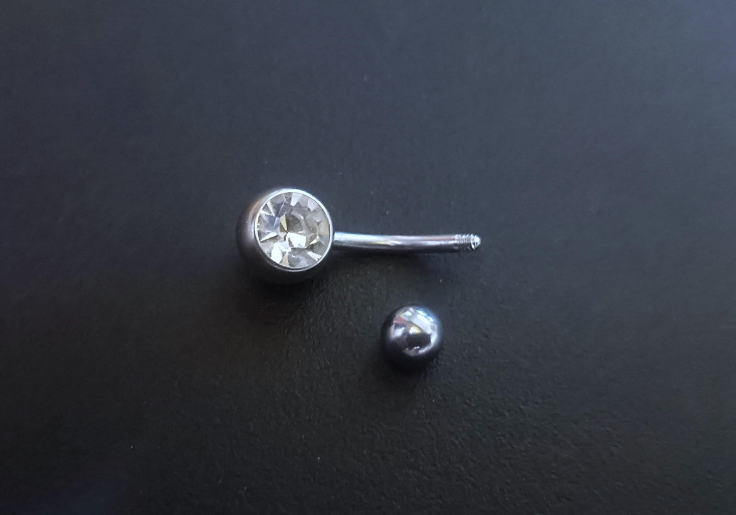 Piercing nombril acier chirurgical 316L strass à l'unité