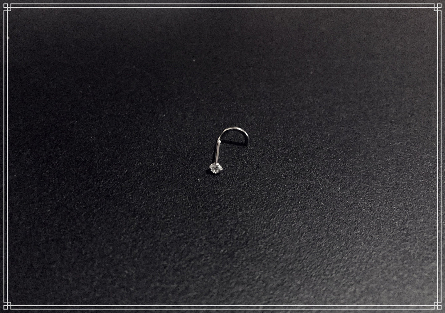 Piercing nez stud narine 316L acier chirurgical 0,8mm - zircon 3mm