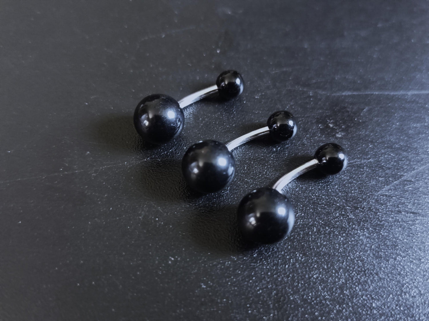 Piercing nombril Dark Black acier chirurgical 316 L (à l'unité)
