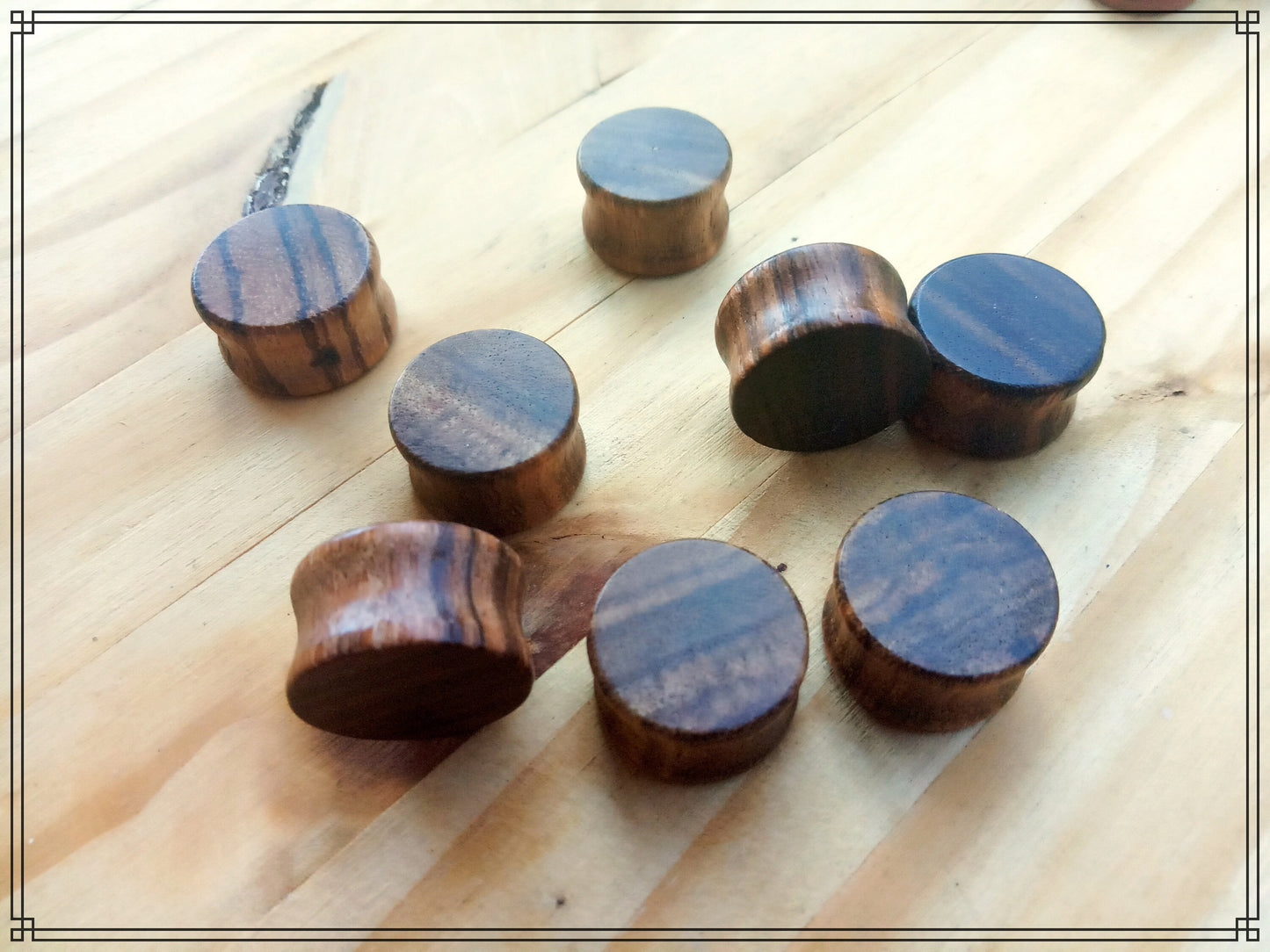 Plug oreille écarteur en bois Type 01 à l'unité