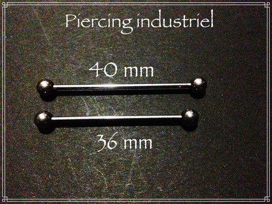 Piercing industriel oreille barre en acier chirurgical 316L