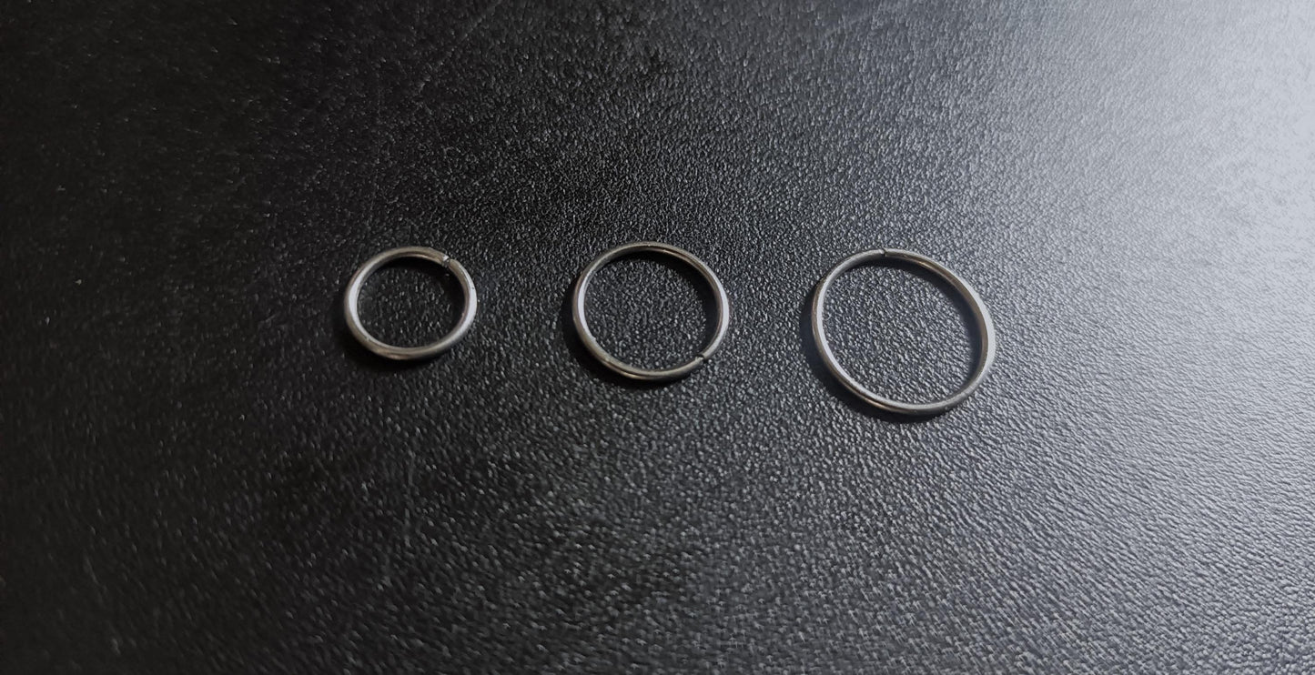 Piercing anneaux et créoles en 0,8mm acier chirurgical 316L