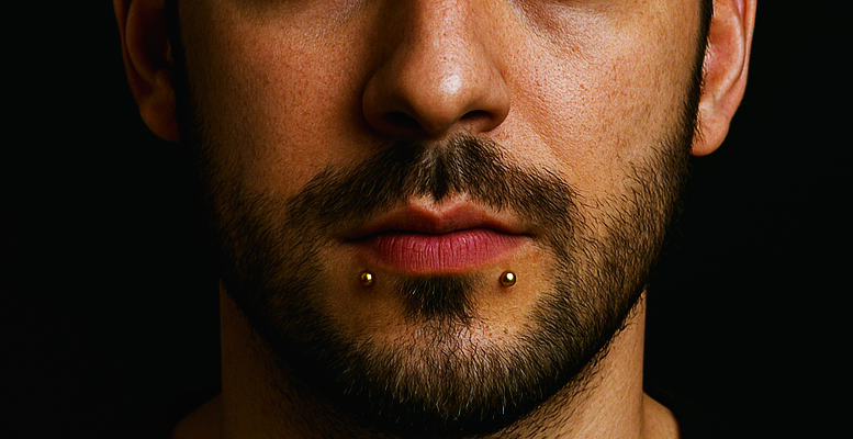 Piercing Labret en Acier chirurgical 316L .  à l'unité