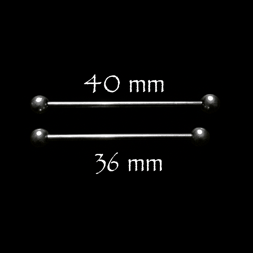 Piercing barre - barbell industriel oreille barre en acier chirurgical 316L