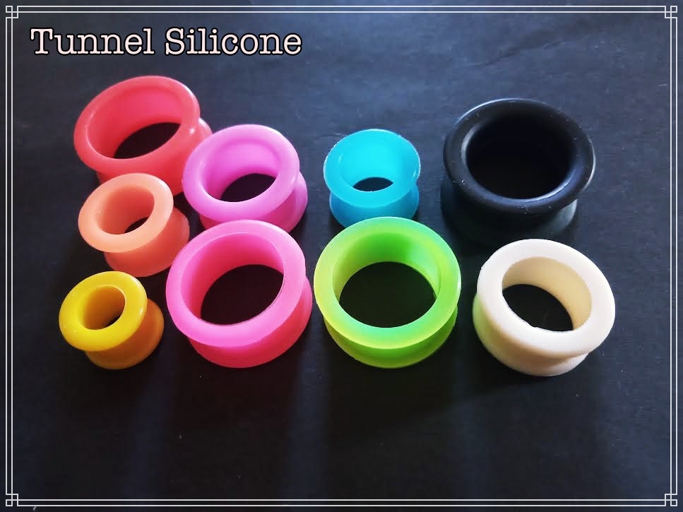 Tunnel écarteur pour les oreilles en silicone à l'unité