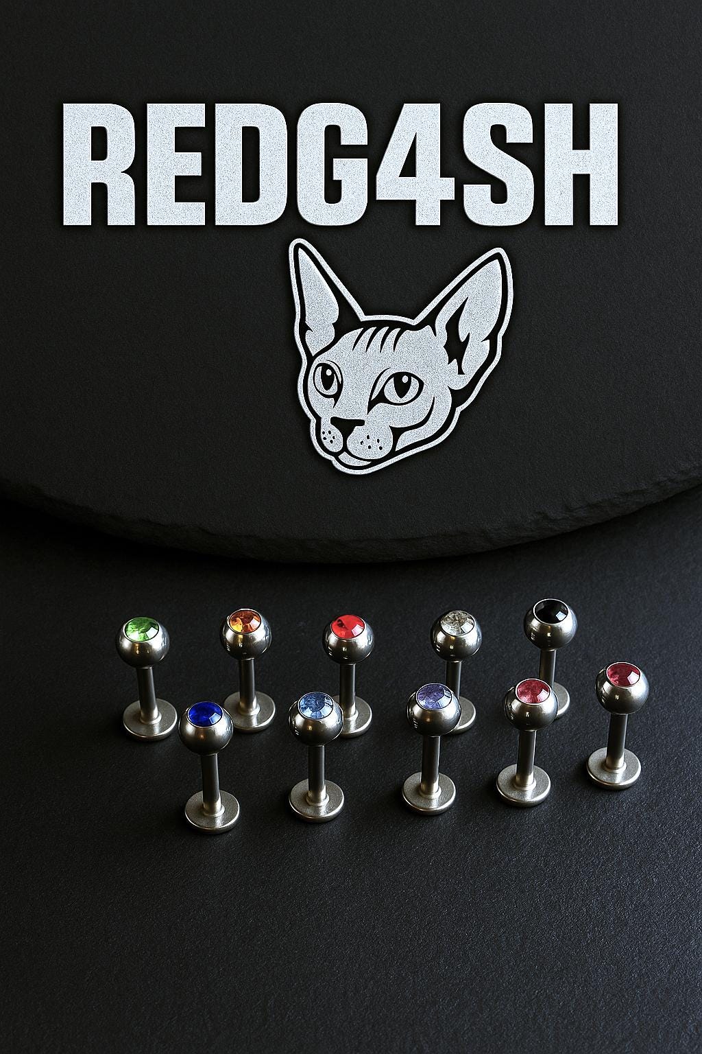 Piercing labret , Oreilles et lèvre en acier chirurgical 316L