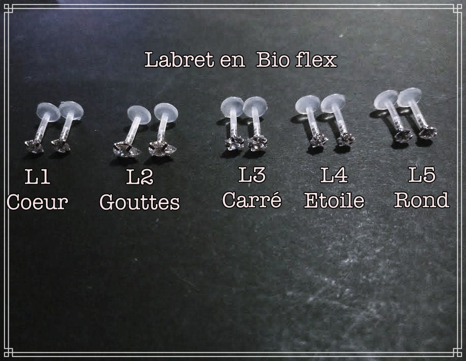 Labret en bioflex à l'unité