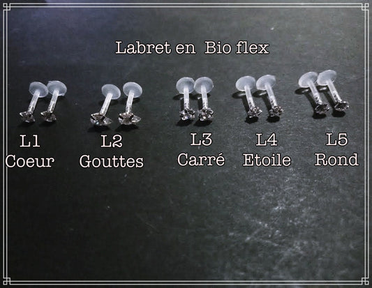 Labret en bioflex à l'unité