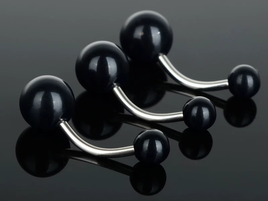 Piercing nombril Dark Black acier chirurgical 316 L (à l'unité)